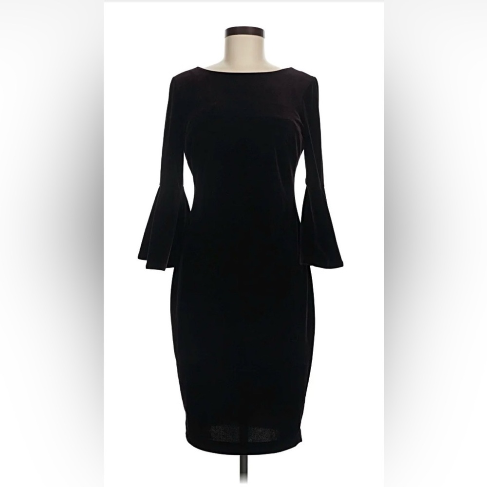 Calvin Klein Black Velvet Cocktail Dress